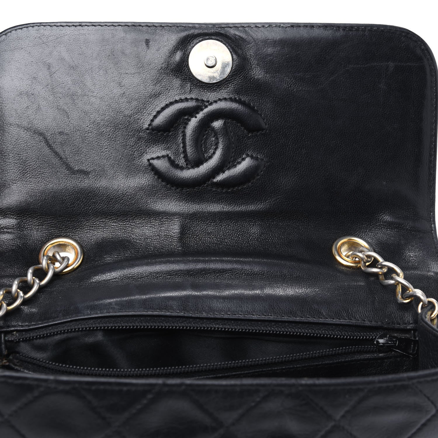 Chanel Lambskin Quilted Small Tassel Single Flap Black 10 of 25