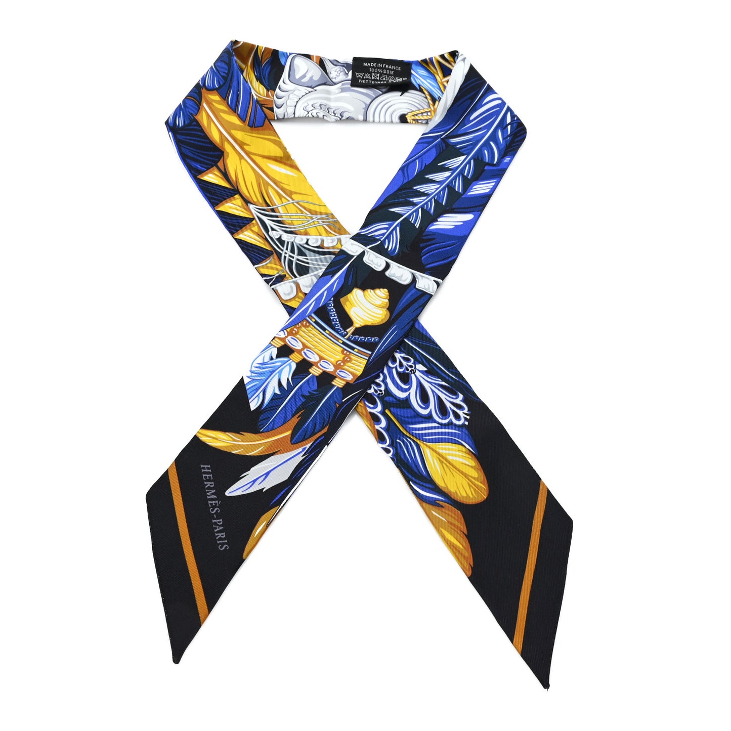 Silk La Danse Pacifique Twilly Bleu Nuit Jaune Vif