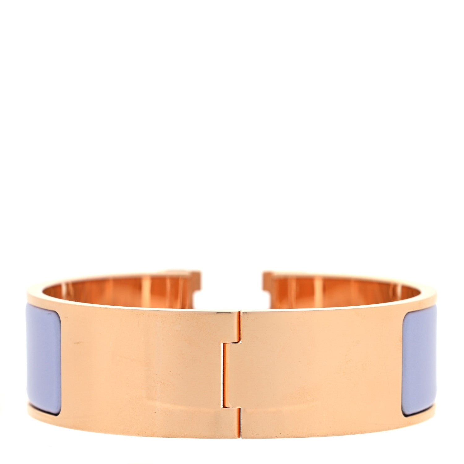 Hermes Enamel Wide Clic Clac H Bracelet GM Parme 3 of 5