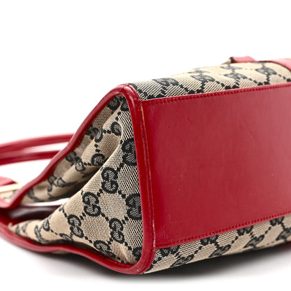 Gucci Monogram Small Bardot Bag Navy Red 9 of 13