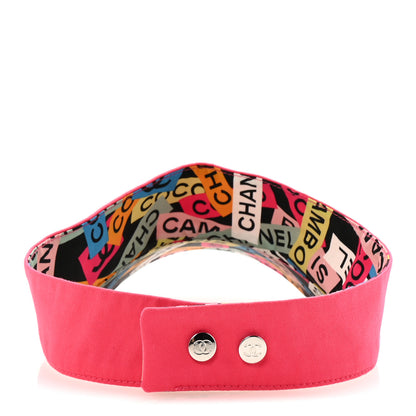 Chanel Cotton Canvas Logo CC Visor Pink Black 6 of 8