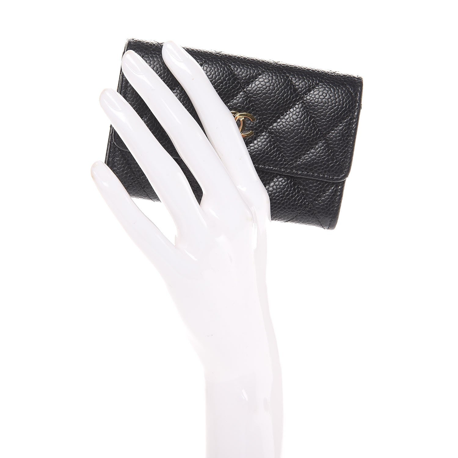 Chanel Caviar Quilted Flap Card Holder Black 2 of 9