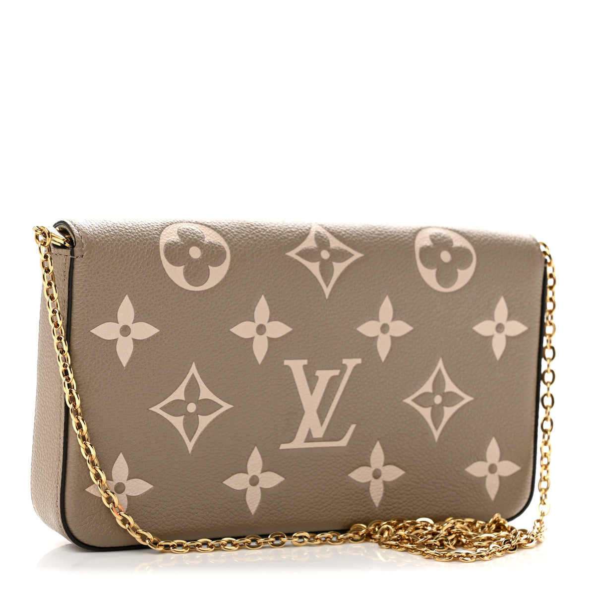 Louis Vuitton Empreinte Monogram Giant Felicie Pochette Tourterelle Creme 4 of 13
