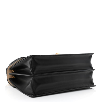 Fendi Vitello Liberty Bi-Color FF 1974 Embossed Kan I Shoulder Bag Black Maya 4 of 10