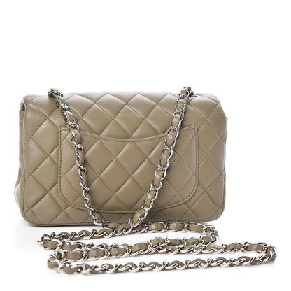 Chanel Lambskin Quilted Mini Rectangular Flap Khaki 3 of 16