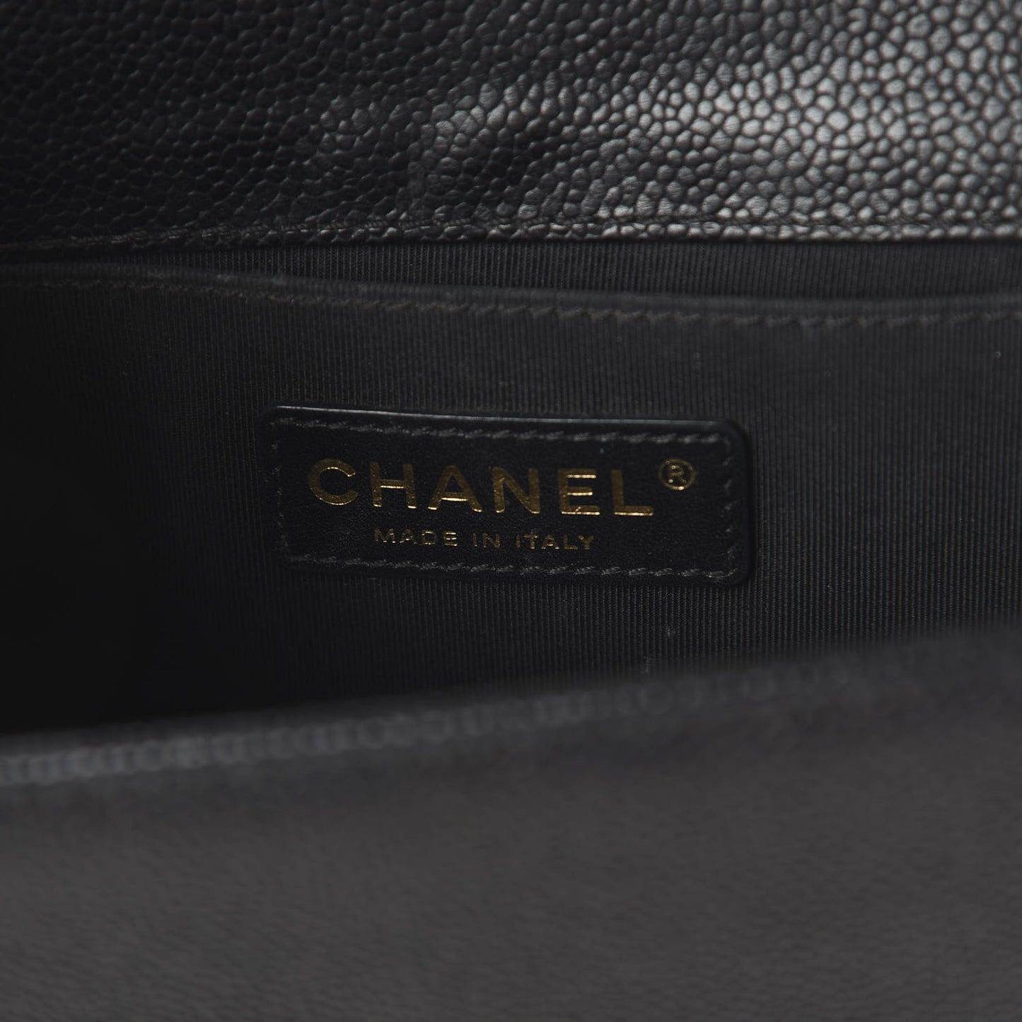 Caviar Quilted Small Boy Flap Black