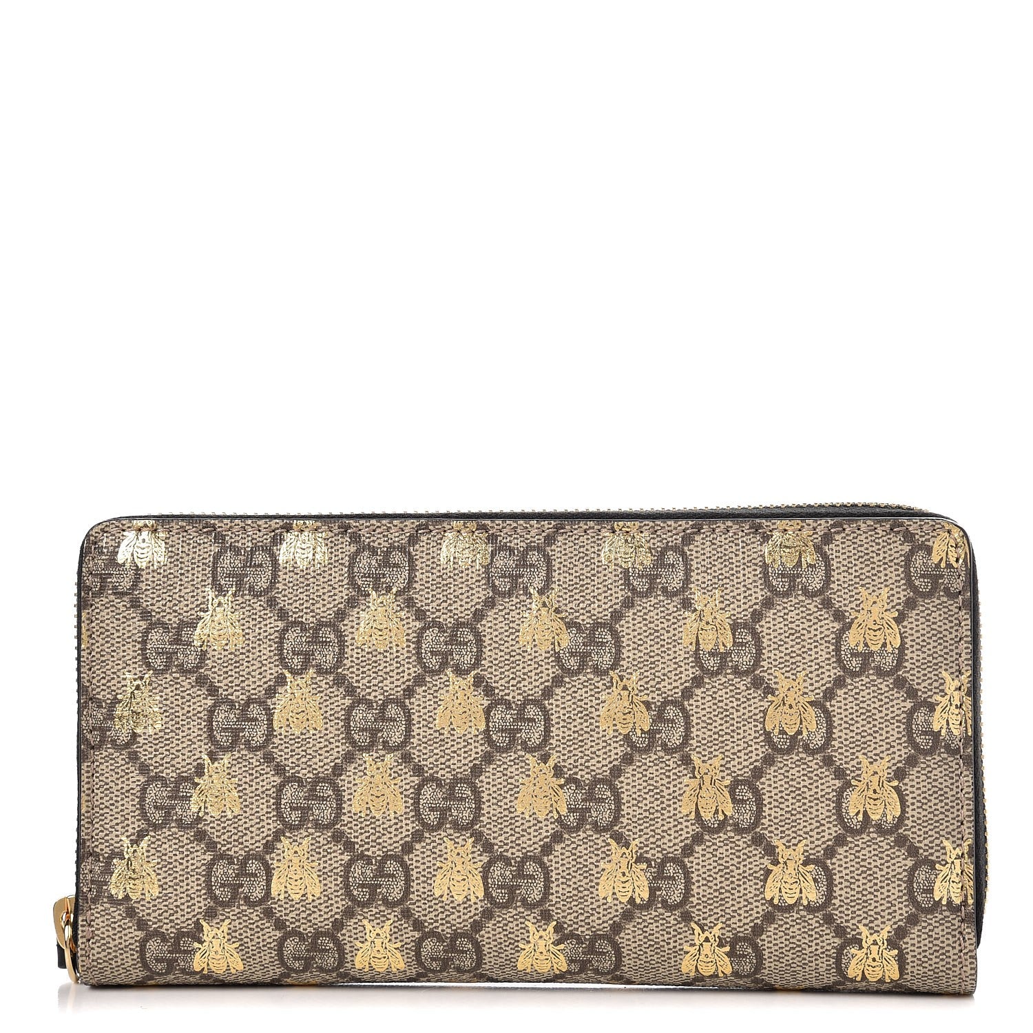 Gucci GG Supreme Monogram Bees Zip Around Wallet 1 of 8