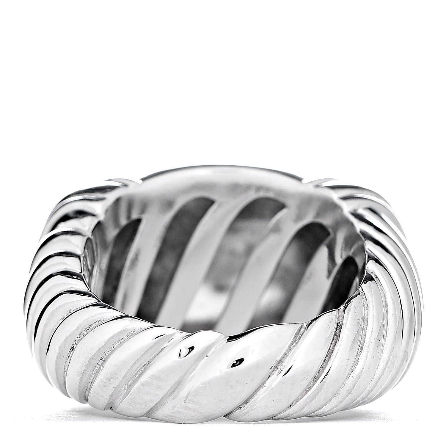David Yurman Sterling Silver 18K Yellow Gold Metro Dome Ring 55 7.25 4 of 5