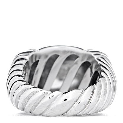 David Yurman Sterling Silver 18K Yellow Gold Metro Dome Ring 55 7.25 4 of 5