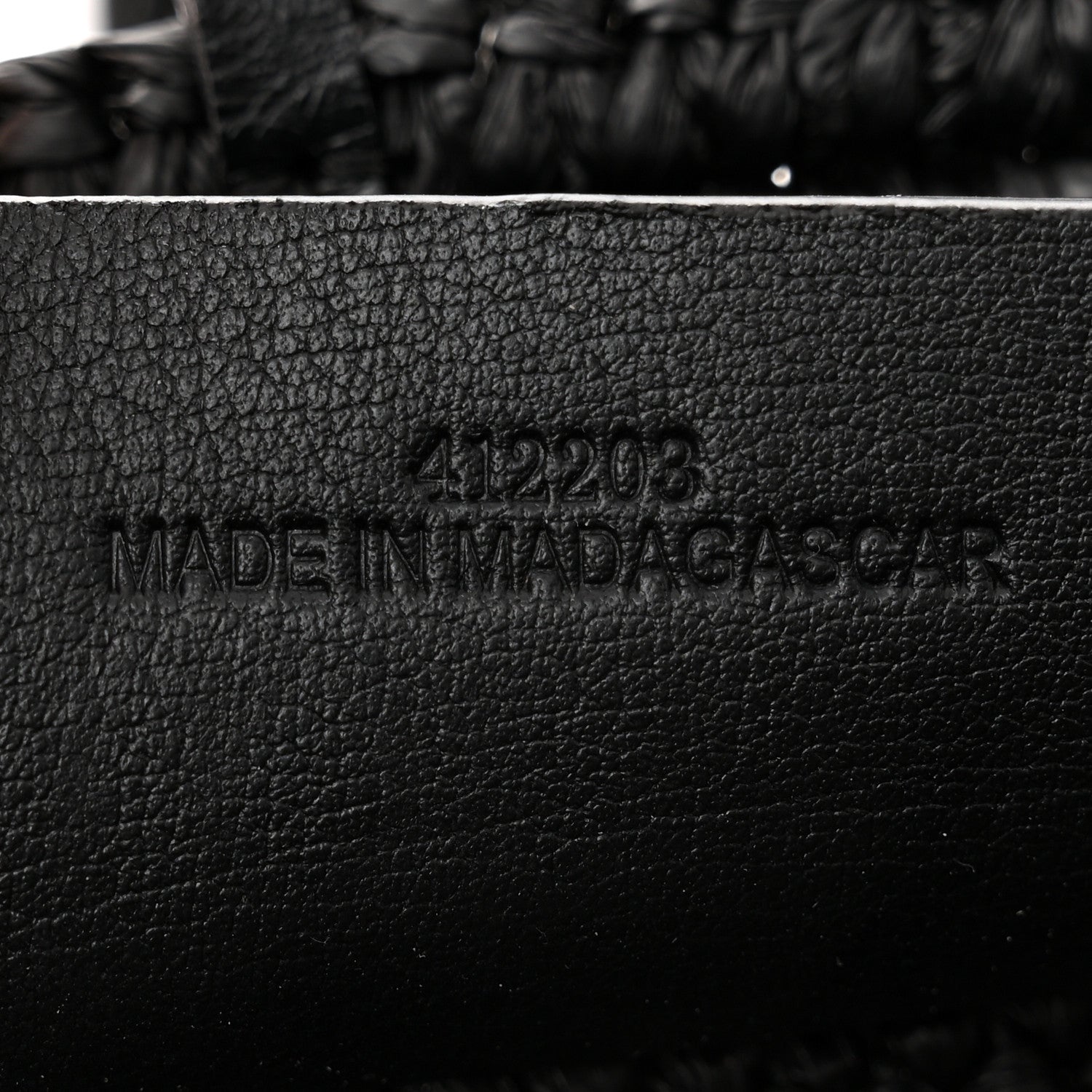 Loewe Raffia Medium Elephant Basket Tote Bag Black 7 of 14