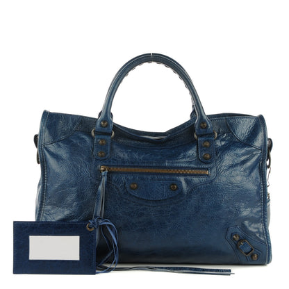 Balenciaga Agneau Classic Hardware City Bleu Mineral 1 of 7