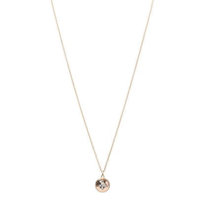 Louis Vuitton 18K Pink White Gold Diamond B Blossom Medallion Pendant Necklace 1 of 5