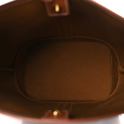 Celine Triomphe Canvas Calfskin Small Bucket Bag Tan 5 of 9