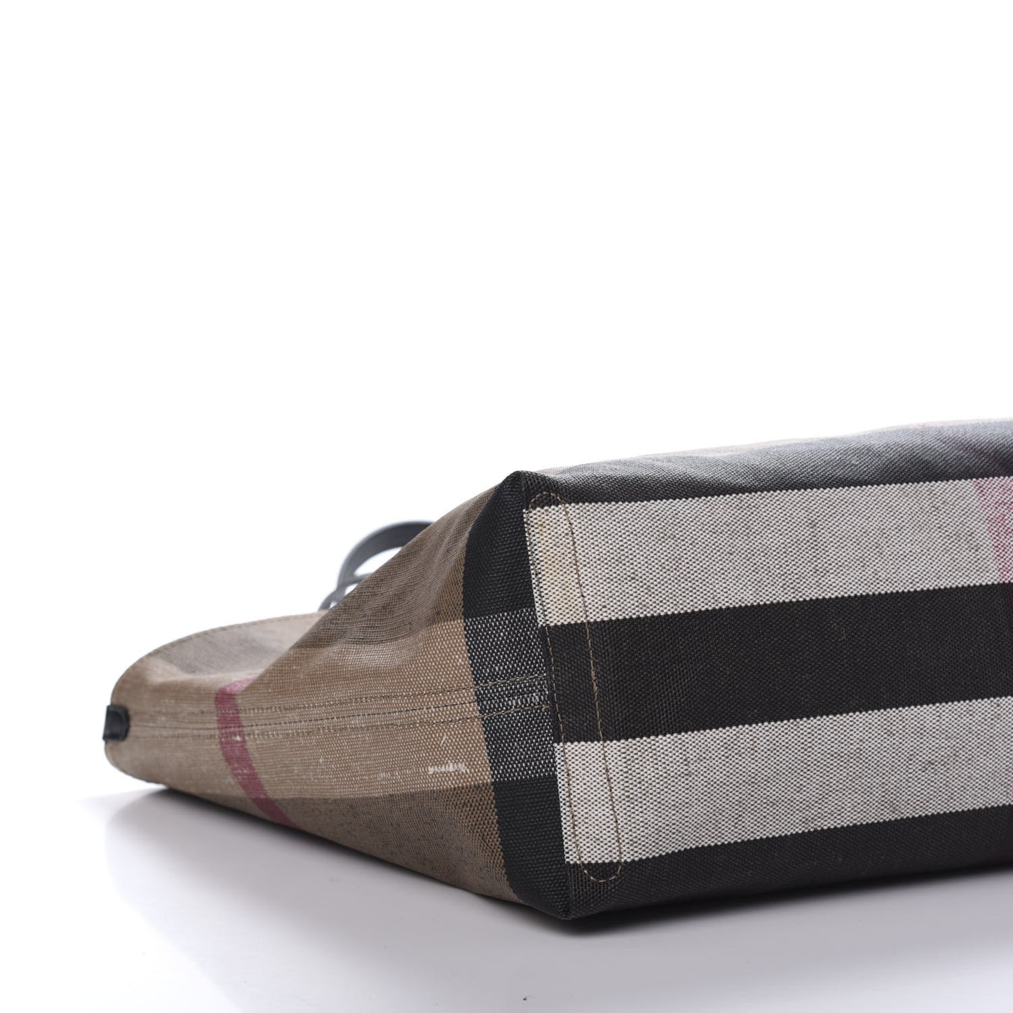 Coated Canvas Mega Check Medium Doodle Tote Black