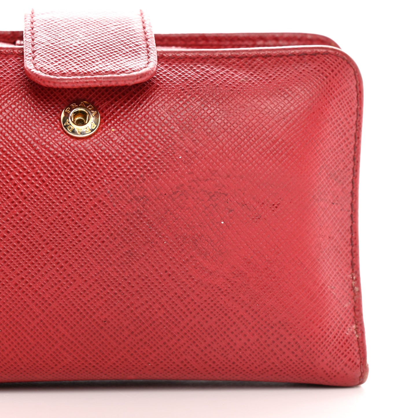 Saffiano Metal Compact Wallet Fuoco