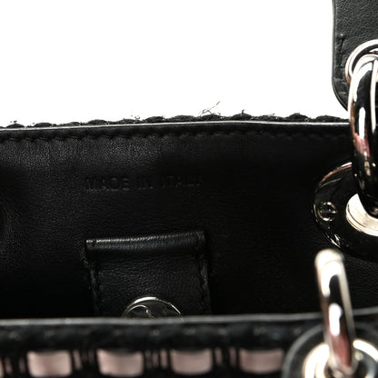 Christian Dior Metallic Tweed Small Diorissimo Black Silver 11 of 11