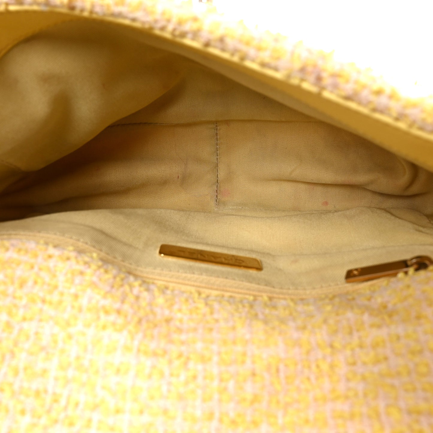 Tweed Quilted Medium Chanel 19 Flap Yellow Pink