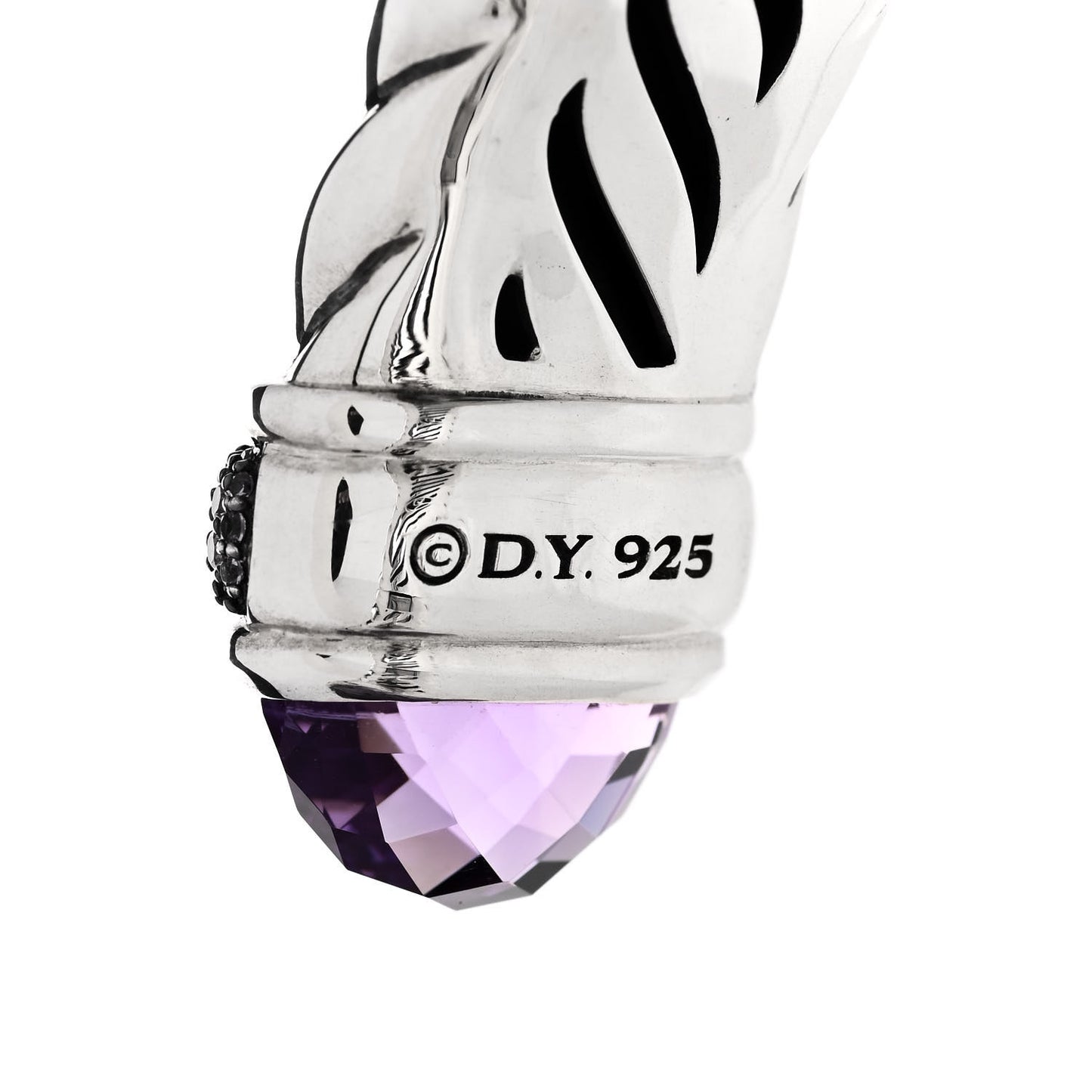 Sterling Silver Amethyst Purple Sapphire 18mm Waverly Bracelet