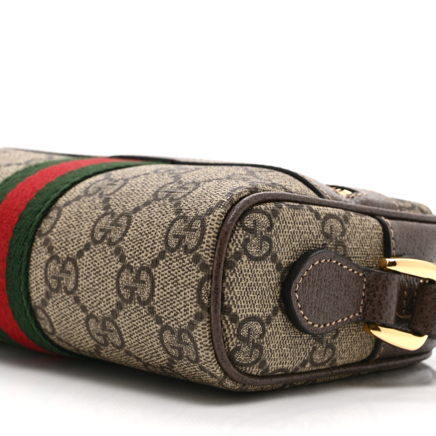 GG Supreme Monogram Web Mini Ophidia Shoulder Bag Brown