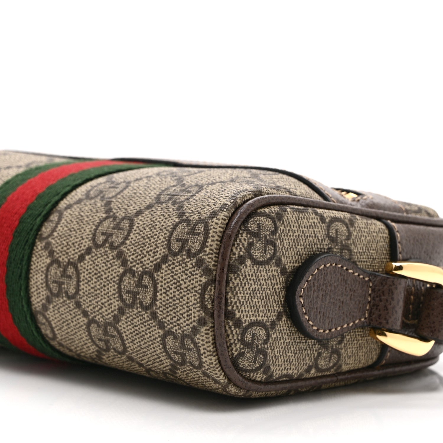 Gucci GG Supreme Monogram Web Mini Ophidia Shoulder Bag Brown 10 of 10