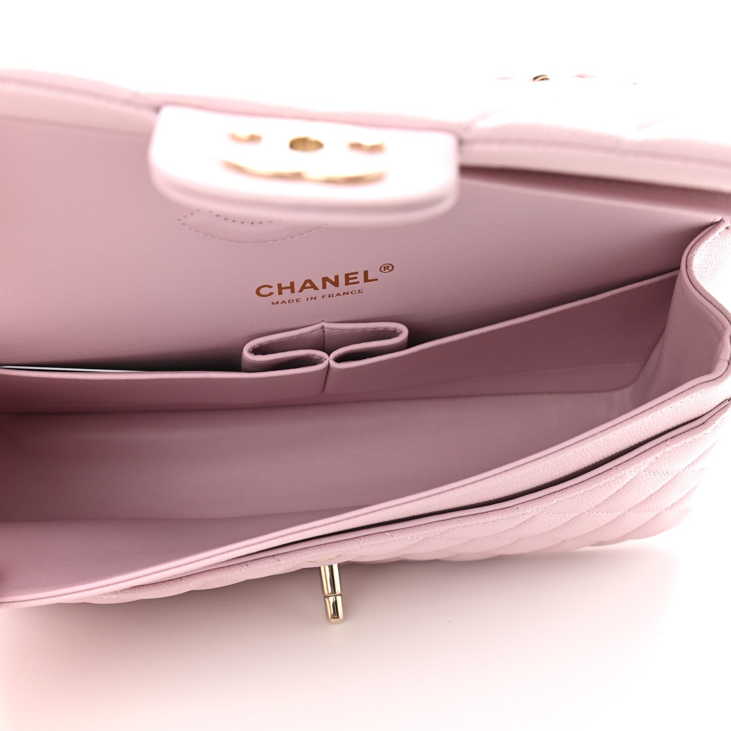 Chanel Caviar Quilted Medium Double Flap Light Pink 5 of 9