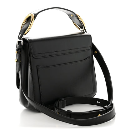 Chloe Shiny Calfskin Suede Small C Double Carry Black 3 of 13