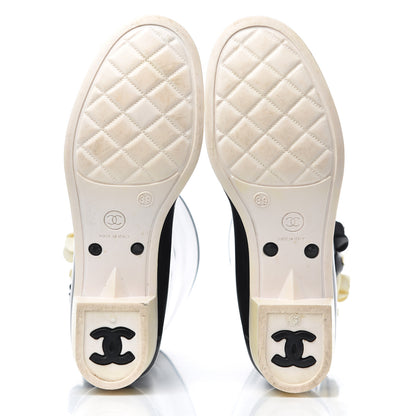 Chanel Rubber Camellia Rain Boots 39 Black 5 of 14