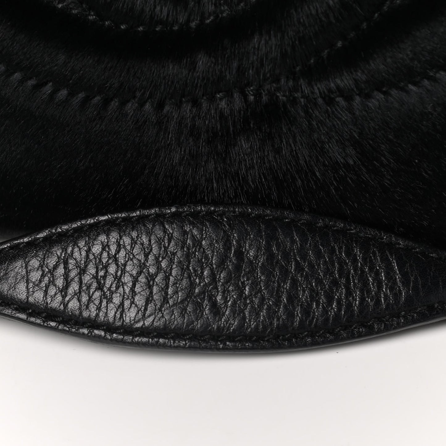 Pony Hair Medium Soho Bowler Black