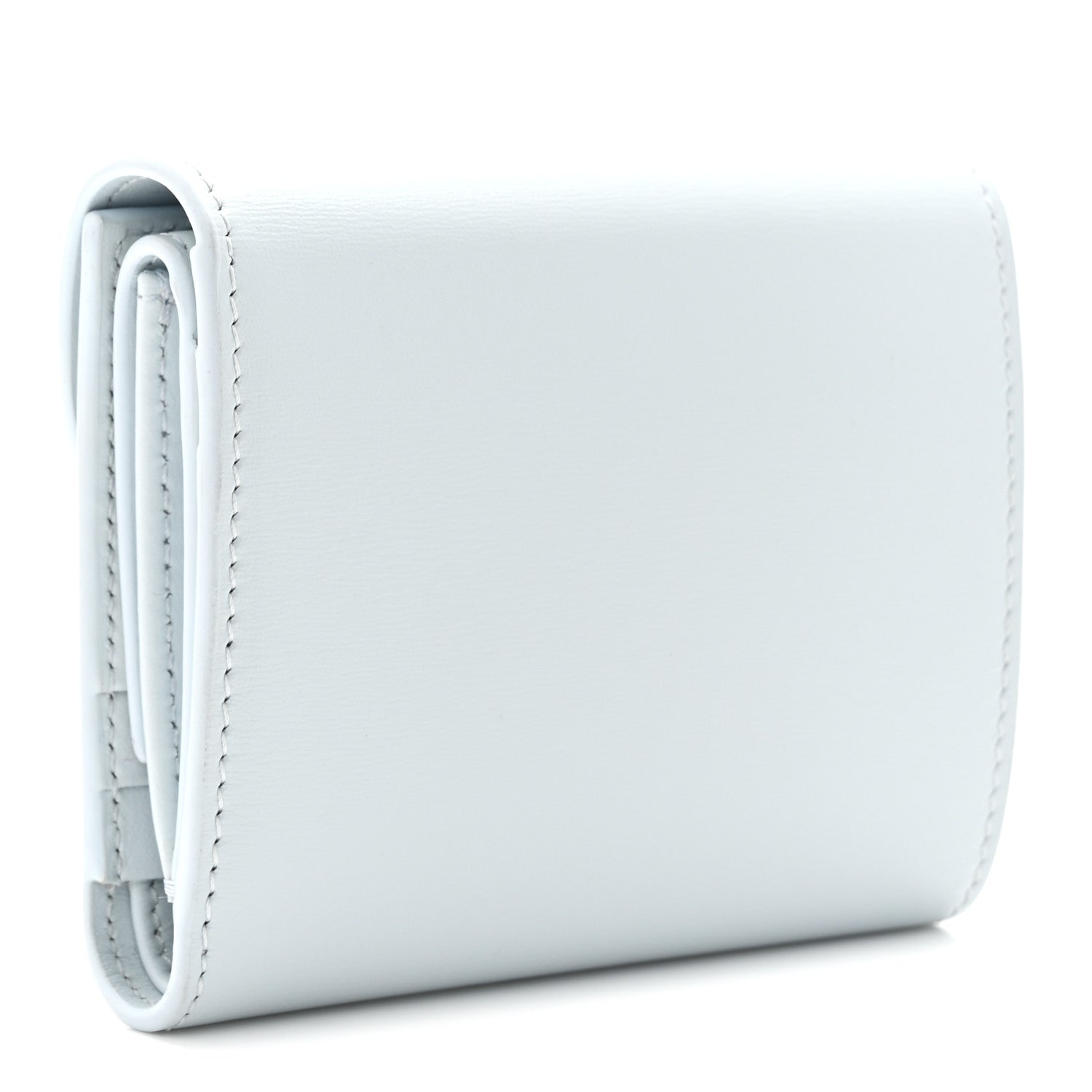 Celine Shiny Calfskin Small Triomphe Wallet Soft Blue 1850030