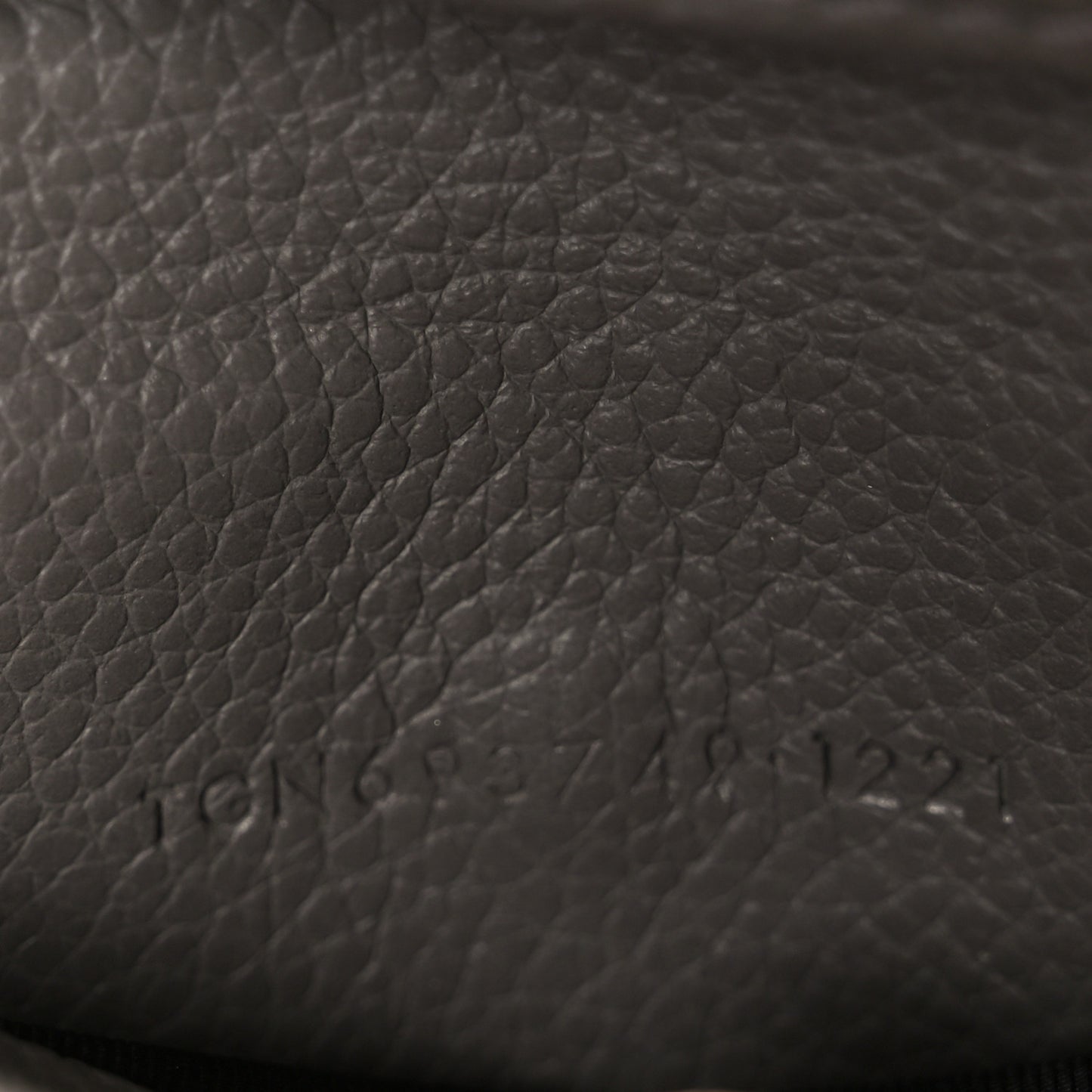 Grained Calfskin Monogram Key Case Grey