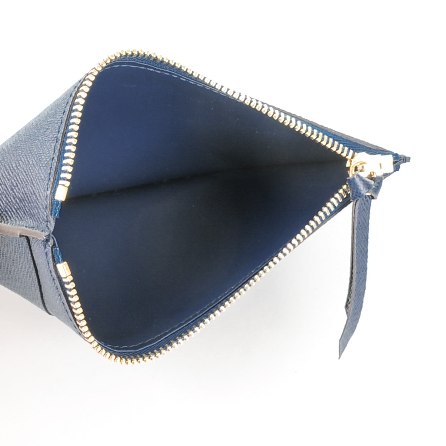 Louis Vuitton Calfskin Jeanne Wallet Zippered Insert Dark Blue 6 of 8