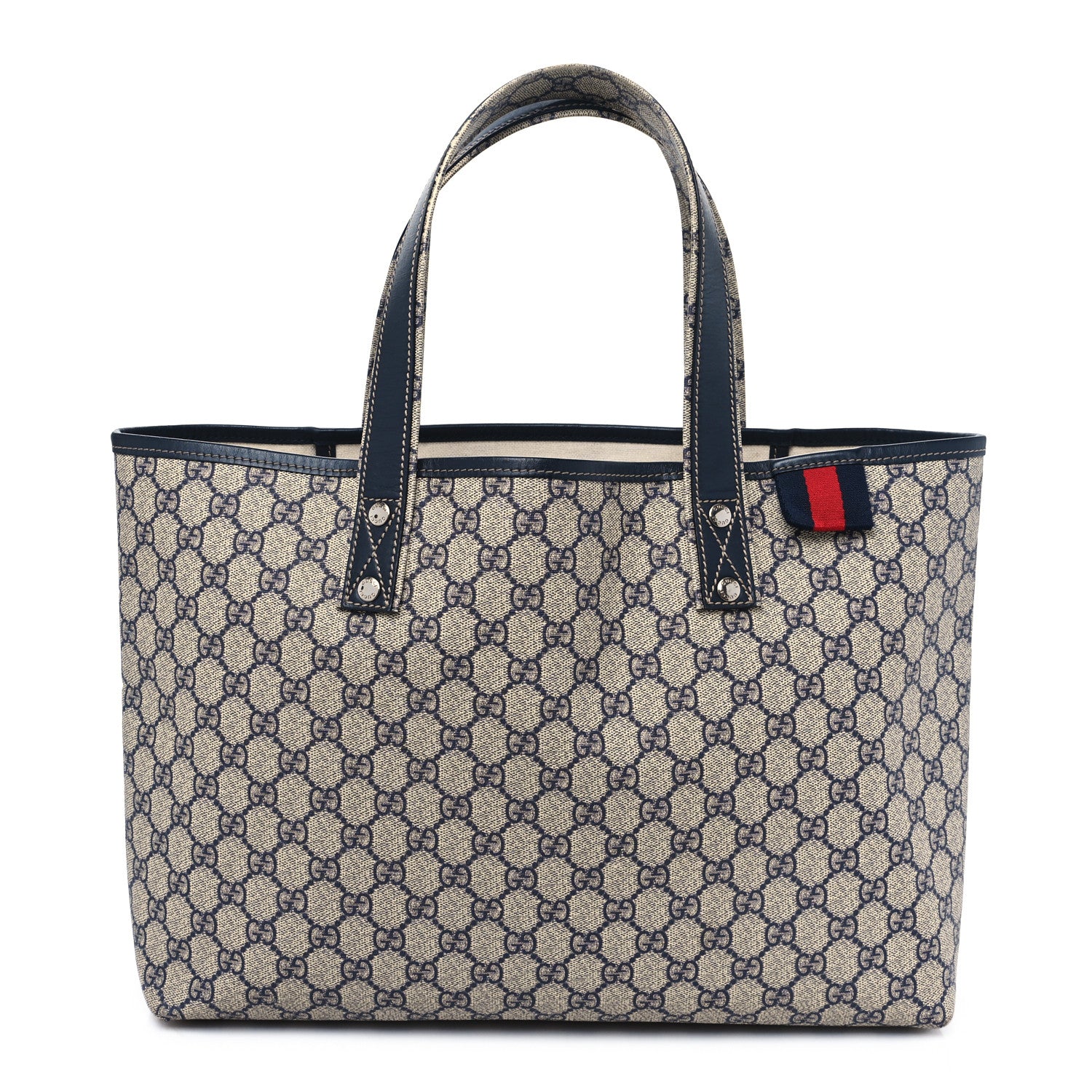 Gucci GG Plus Monogram Medium Signature Web Loop Tote Navy 1 of 10