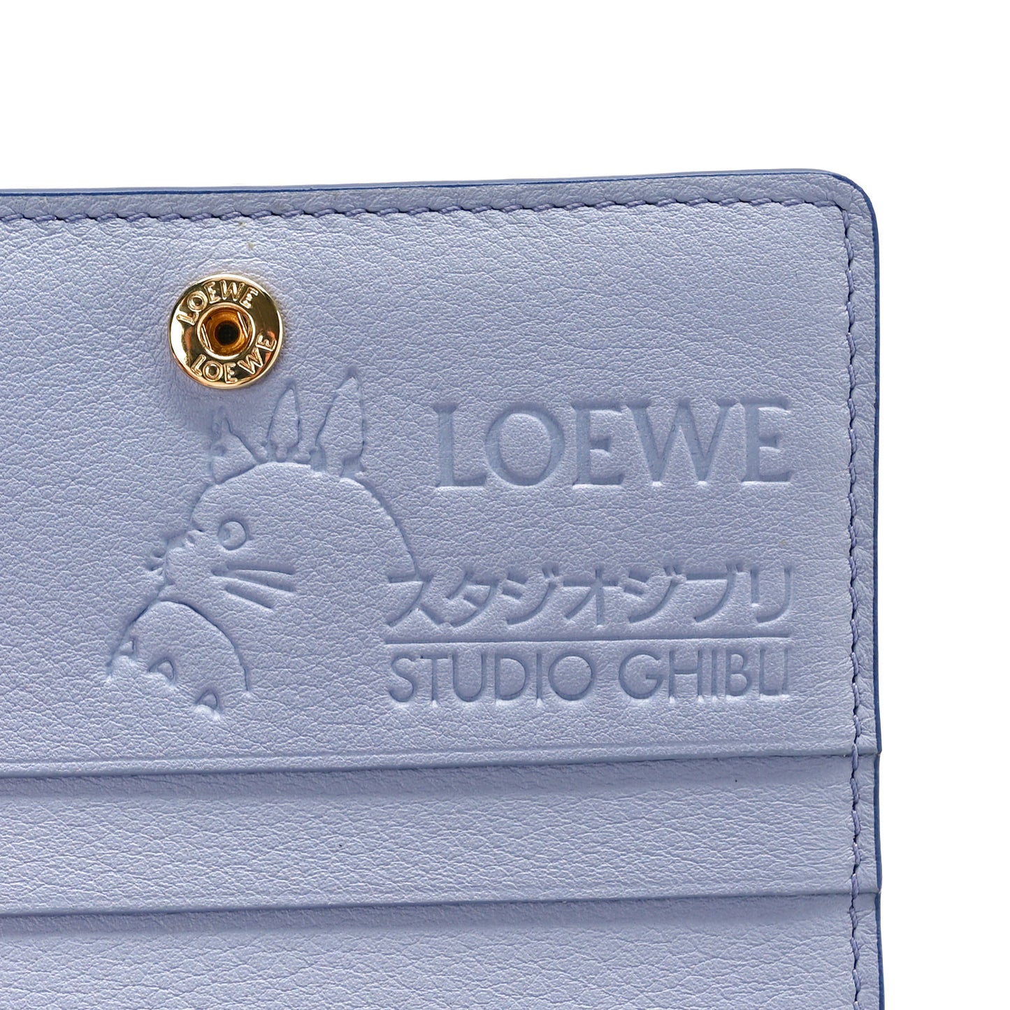 X HOWL'S MOVING CASTLE Classic Calfskin Magical Sky Compact Zip Wallet Marine