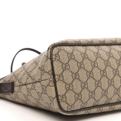 Gucci GG Supreme Monogram Small Zippered Tote Dark Brown 8 of 13