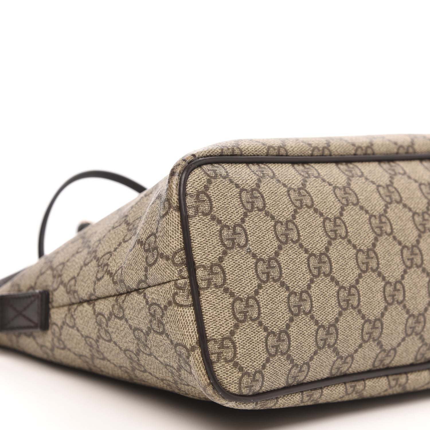 Gucci GG Supreme Monogram Small Zippered Tote Dark Brown 8 of 13