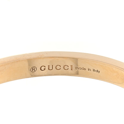 Gucci 18K Yellow Gold Diamond GG Running Ring 55 7.25 4 of 4