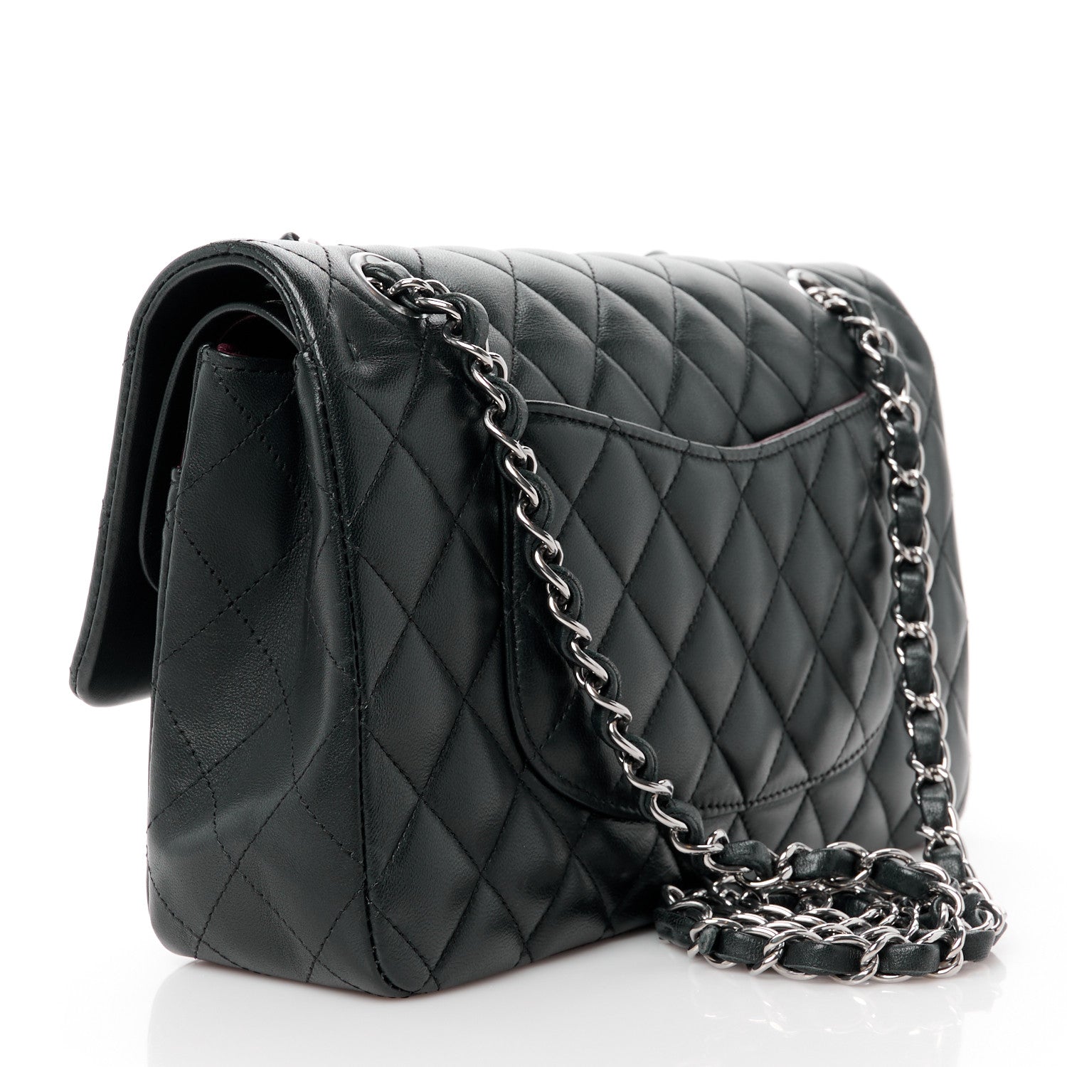 Chanel Lambskin Quilted Medium Double Flap Black 4 of 12