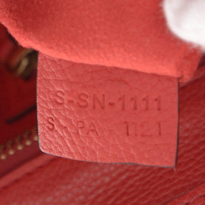 Celine Drummed Calfskin Mini Luggage Coquelicot 6 of 7