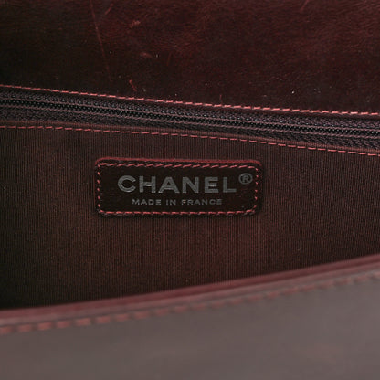 Chanel Goatskin Quilted New Medium Boy Handle Flap Burgundy 6 of 11