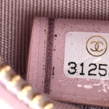 Chanel Calfskin Quilted Pearl Round Clutch With Chain Light Pink 9 of 10