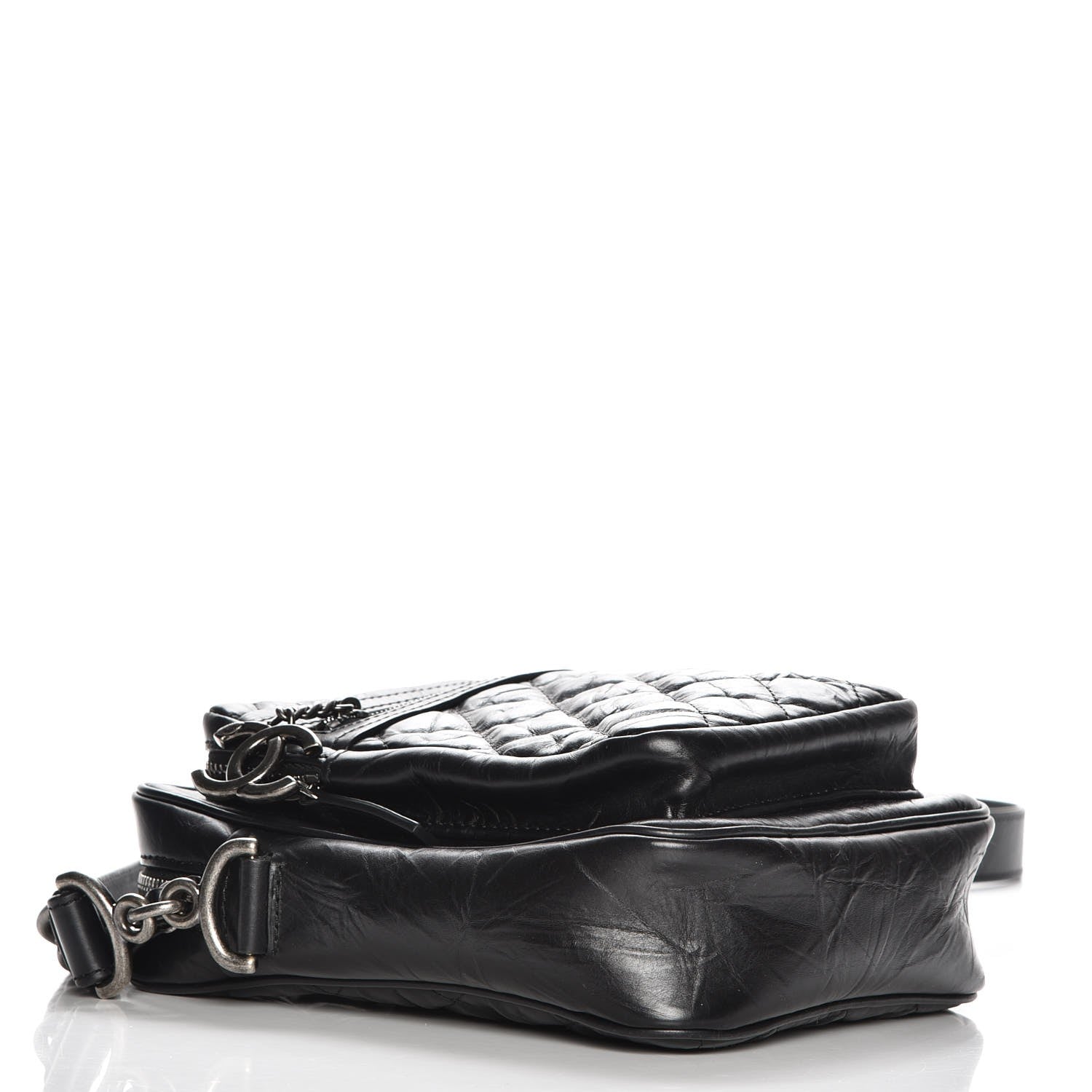 Chanel Crumpled Calfskin Camera Case Black 4 of 8