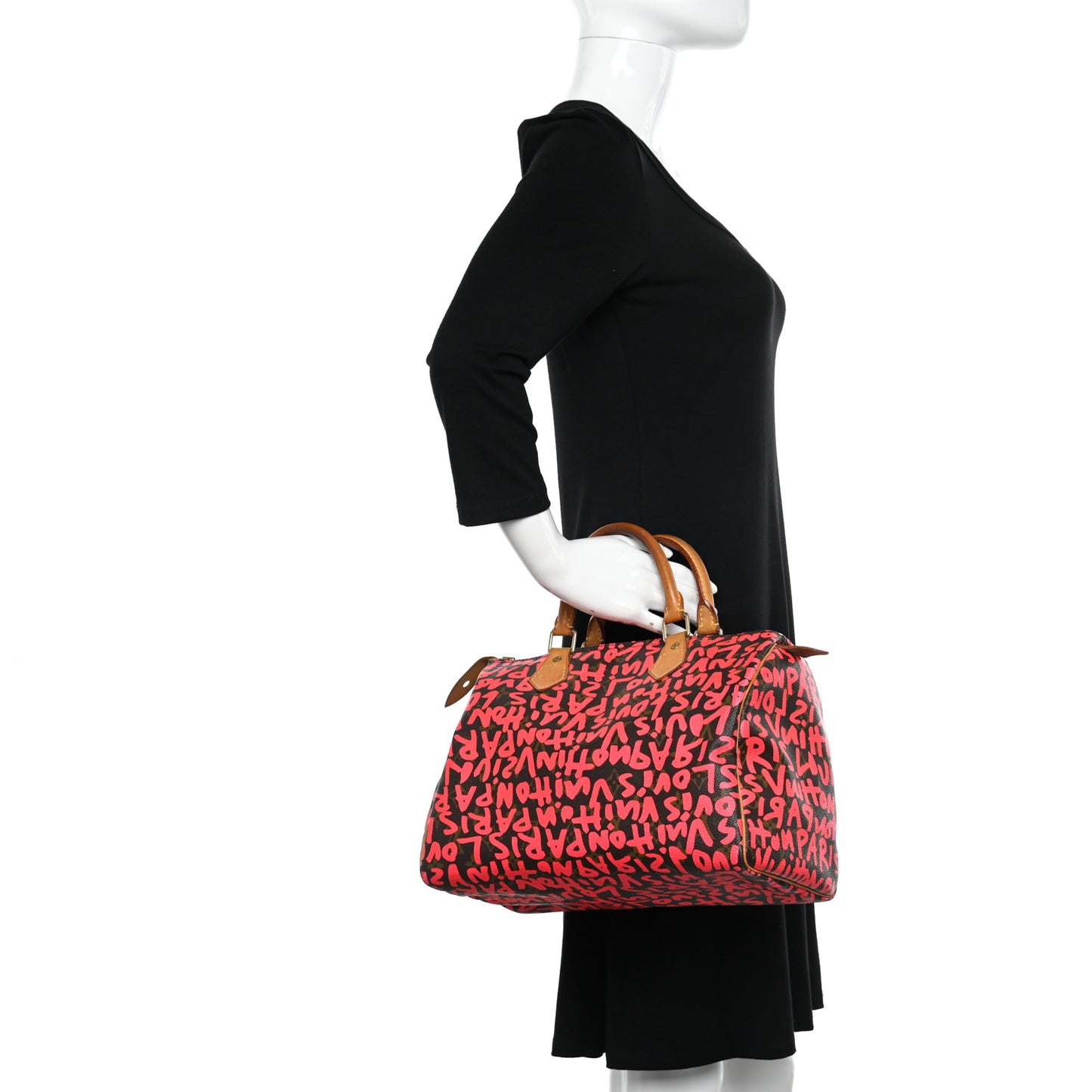 Monogram Graffiti Speedy 30 Fuchsia