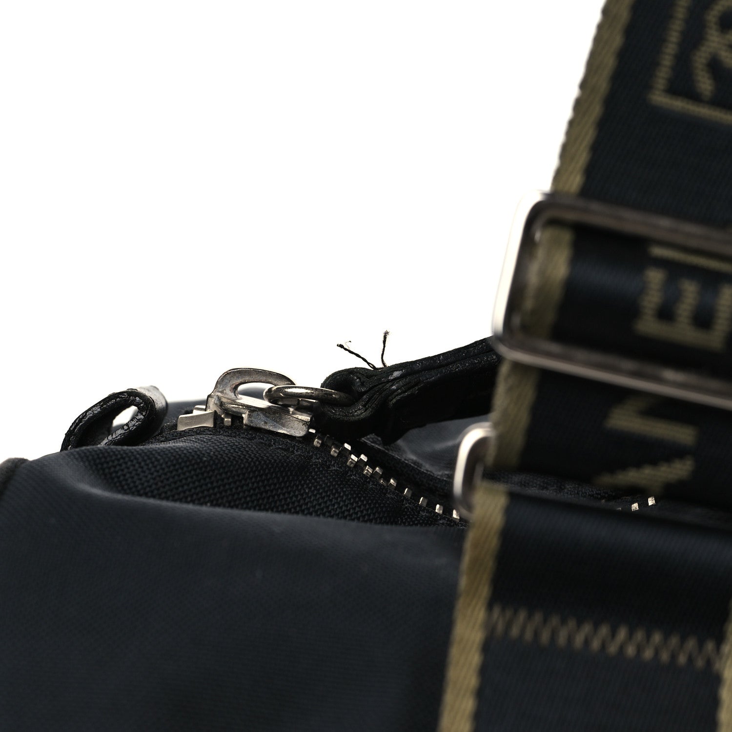 Chanel Nylon Sport Duffle Black Green 10 of 10