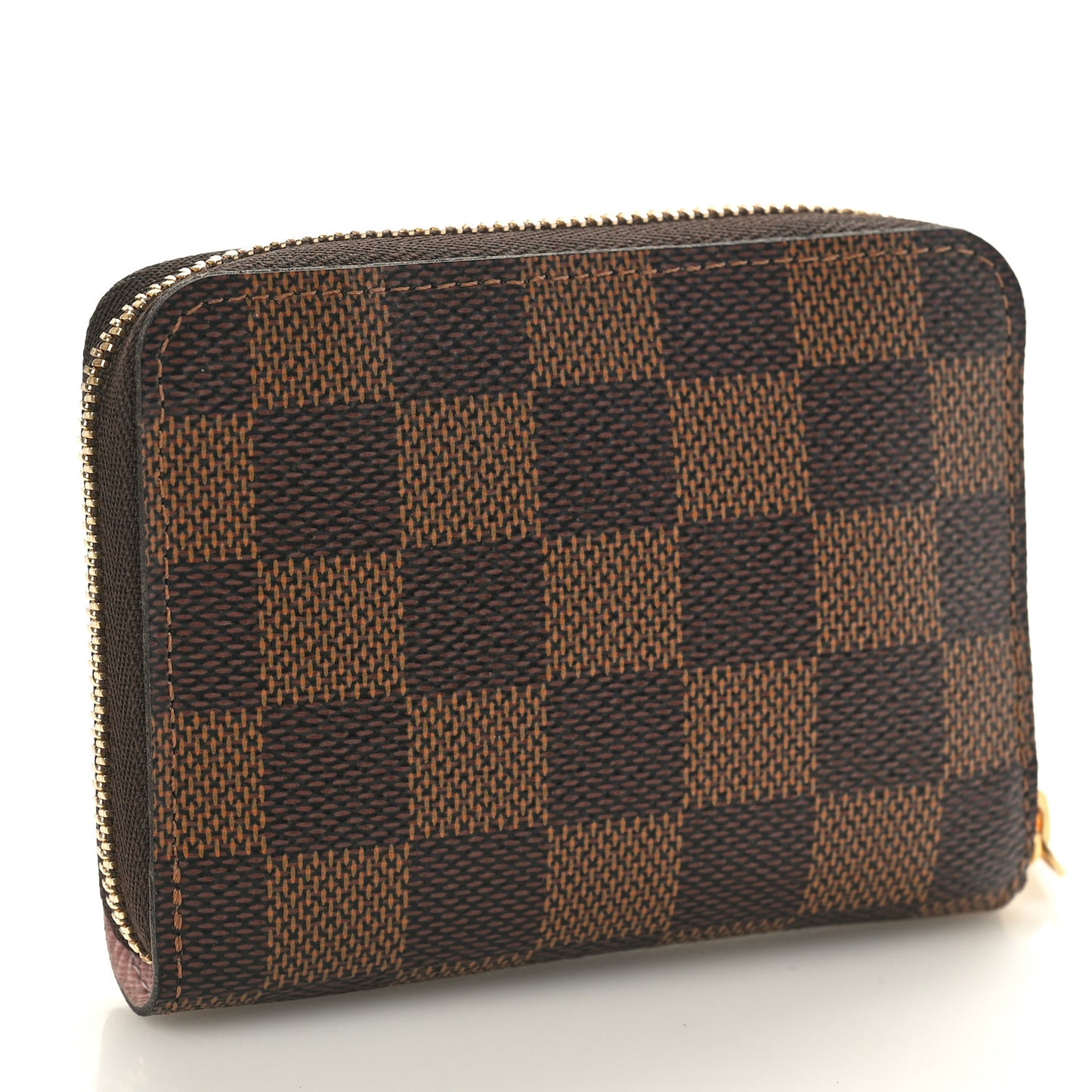 Damier Ebene Zippy Coin Purse Rose Ballerine