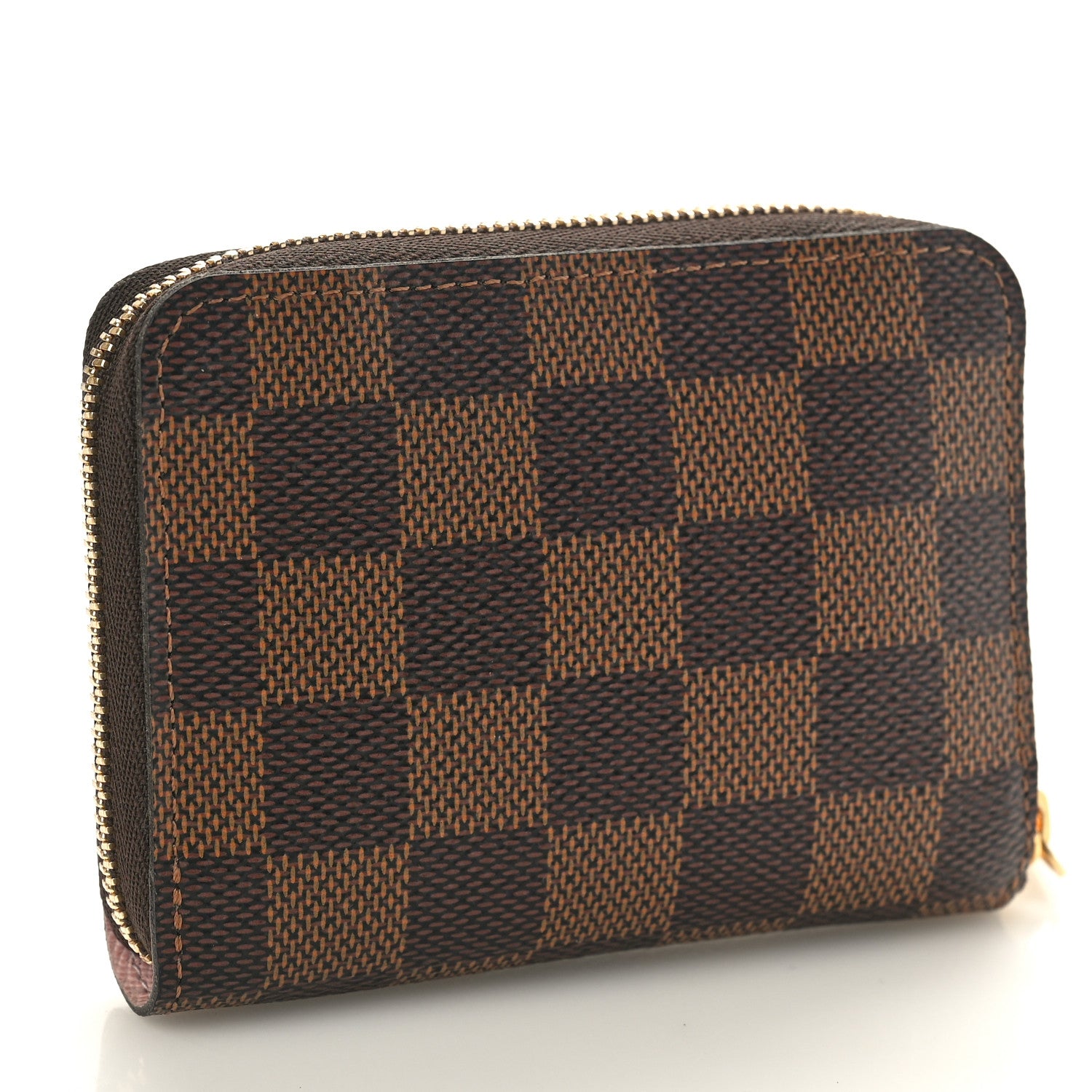 Louis Vuitton Damier Ebene Zippy Coin Purse Rose Ballerine 3 of 7