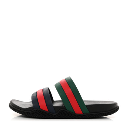 Gucci Rubber Web Mens Slide Sandals 9 Green Red 1 of 9