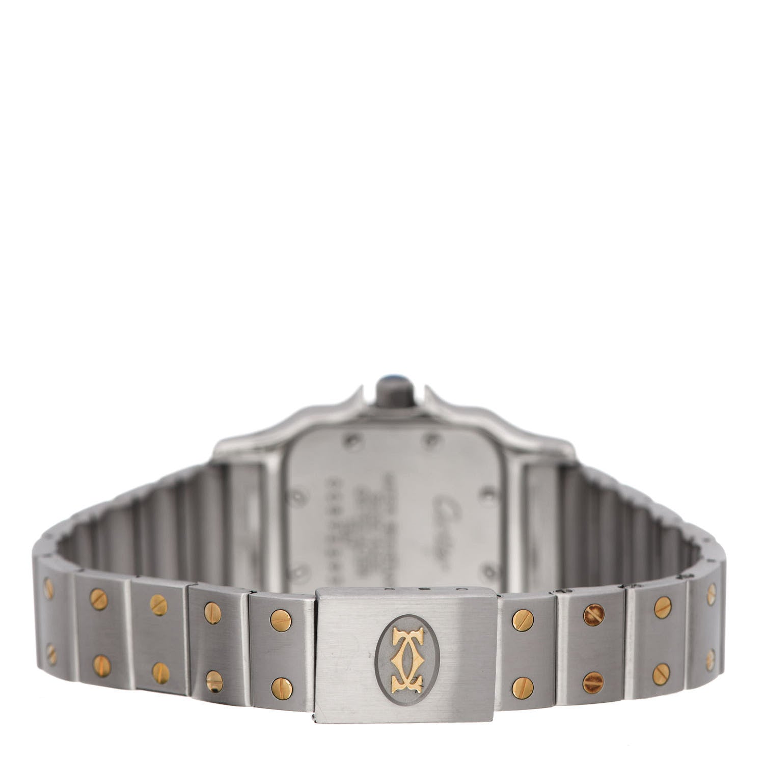 Cartier Stainless Steel 18K Yellow Gold 24mm Santos De Cartier Galbee Quartz Watch 3 of 5
