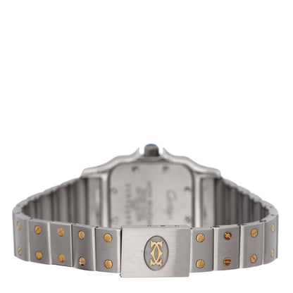 Cartier Stainless Steel 18K Yellow Gold 24mm Santos De Cartier Galbee Quartz Watch 3 of 5