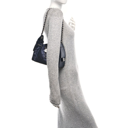 Chanel Metallic Caviar Quilted Mini Chanel 25 Handbag Dark Blue 2 of 11