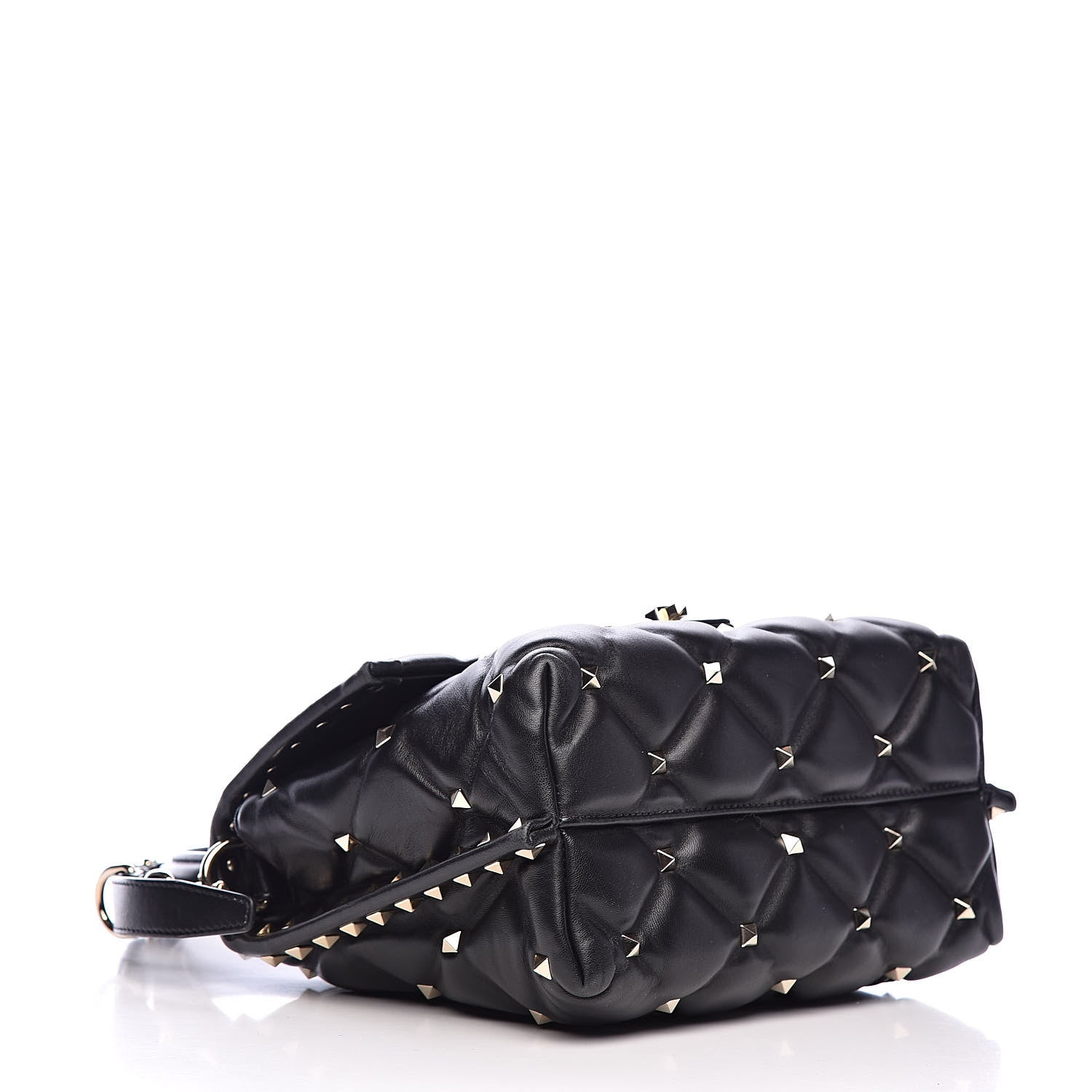 Valentino Garavani Lambskin VLTN Print Candystud Top Handle Bag Black 4 of 12